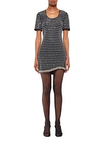 Vivalie Embellished Grid Minidress
