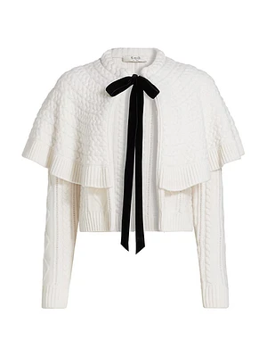 Caleb Cable-Knit Tie Cardigan