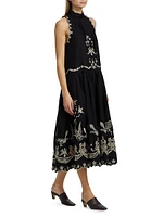 Kingsley Embroidered Tank Midi-Dress