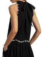 Kingsley Embroidered Tank Midi-Dress