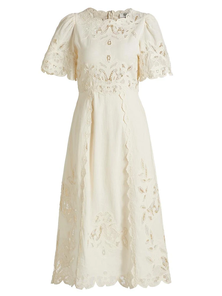 Gianna Lace Midi-Dress