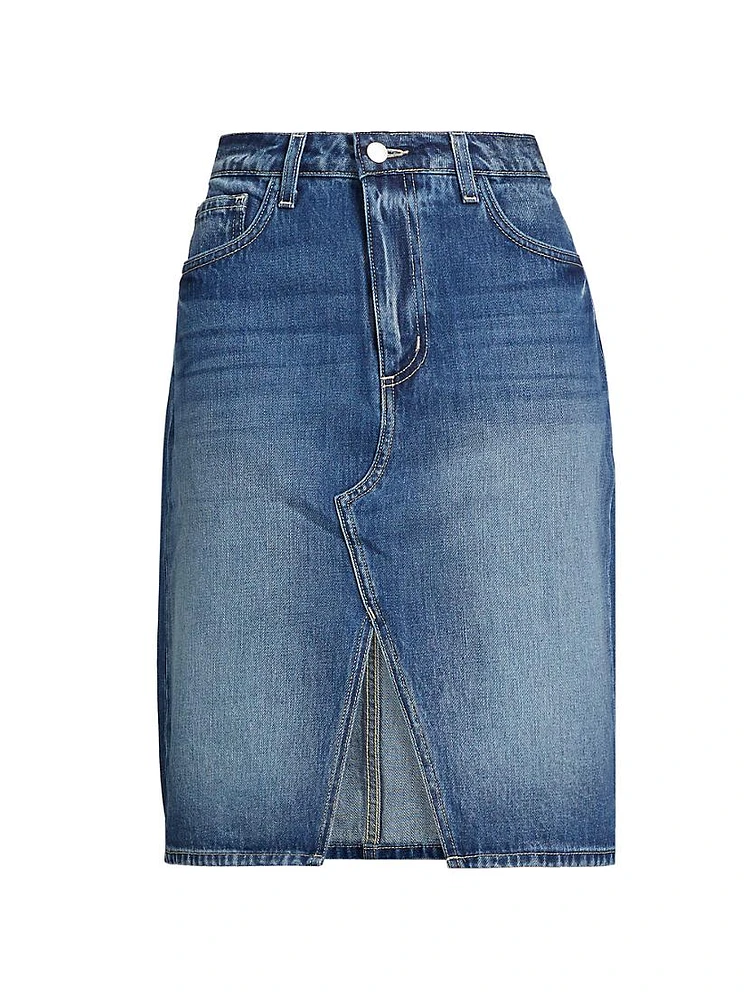 Tylee Denim Knee-Length Skirt