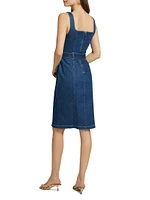 Idy Denim Button-Front Midi-Dress