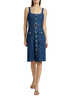 Idy Denim Button-Front Midi-Dress
