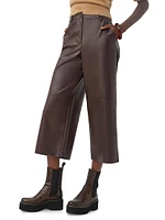 Tanashi Faux Leather Cropped Pants