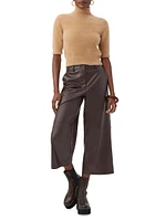 Tanashi Faux Leather Cropped Pants