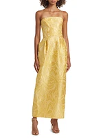 Jacquard Strapless Cocktail Dress