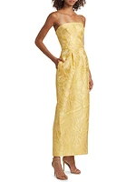 Jacquard Strapless Cocktail Dress