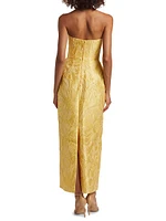 Jacquard Strapless Cocktail Dress