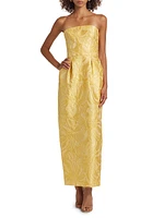 Jacquard Strapless Cocktail Dress