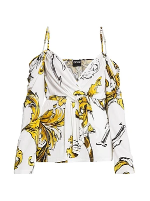 Baroque Off-The-Shoulder Blouse