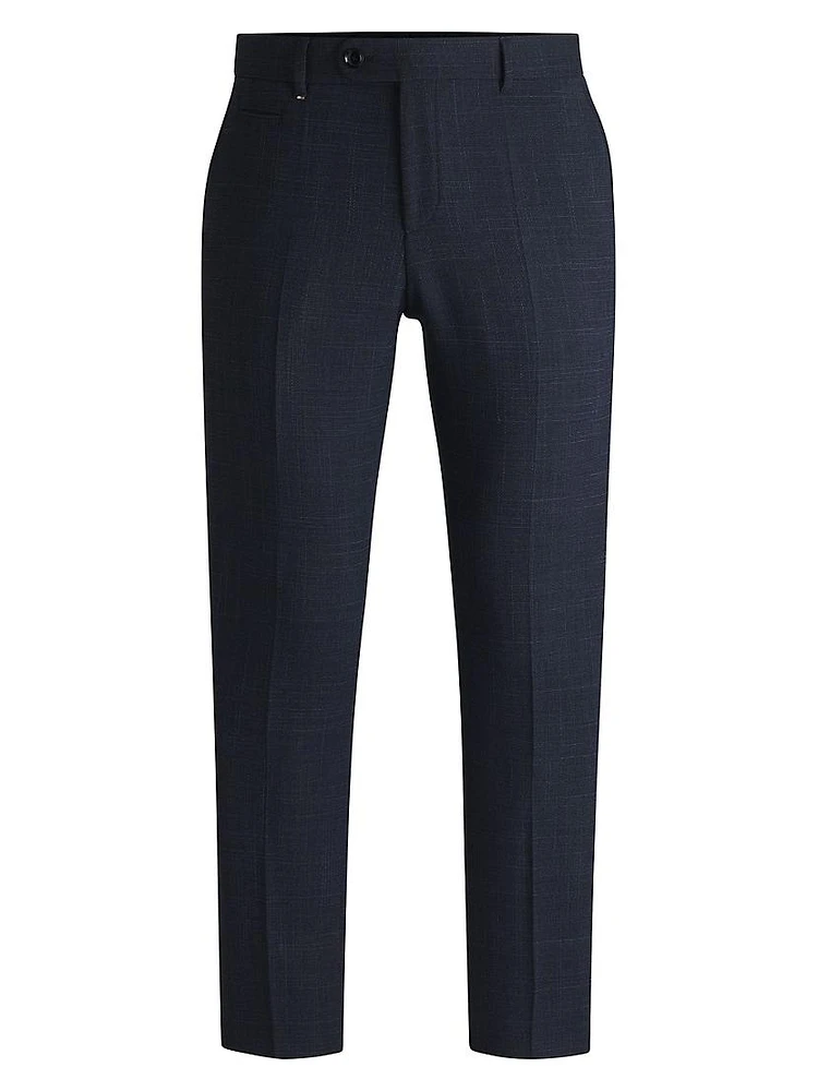 Slim-Fit Trousers Micro-Patterned Stretch Cloth