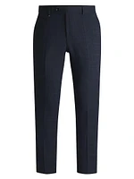 Slim-Fit Trousers Micro-Patterned Stretch Cloth