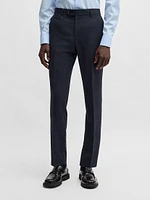 Slim-Fit Trousers Micro-Patterned Stretch Cloth