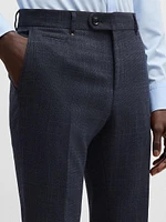 Slim-Fit Trousers Micro-Patterned Stretch Cloth