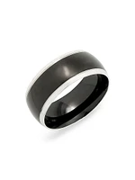 Black Stainless Steel Band Ring