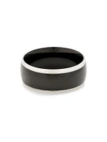 Black Stainless Steel Band Ring