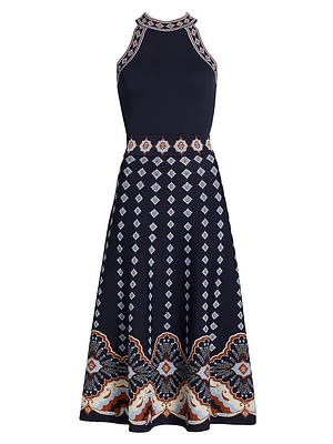 Sandrinna Jacqaurd Midi-Dress