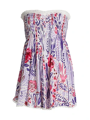 Claire Floral Bandeau Minidress