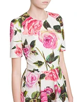Pink Roses Cotton Dress