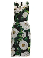Gardenia Silk Knee-Length Dress