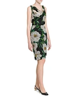 Gardenia Silk Knee-Length Dress