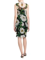 Gardenia Silk Knee-Length Dress