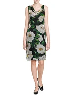 Gardenia Silk Knee-Length Dress
