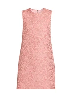 Floral Jacquard A-Line Minidress