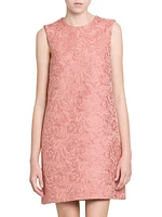 Floral Jacquard A-Line Minidress