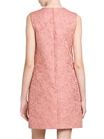 Floral Jacquard A-Line Minidress