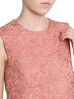 Floral Jacquard A-Line Minidress