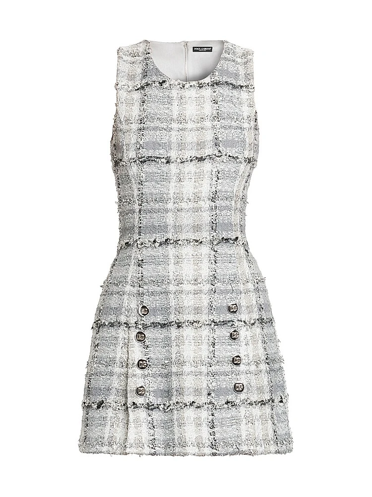 Rachel Check Tweed Minidress