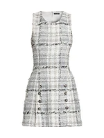 Rachel Check Tweed Minidress