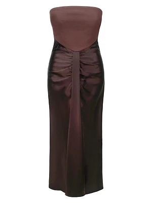 Wayfaring Strapless Draped Gown