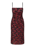 Florentina Floral Sequined Midi-Dress