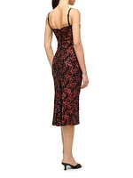 Florentina Floral Sequined Midi-Dress