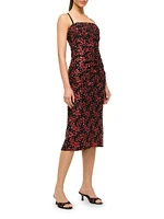 Florentina Floral Sequined Midi-Dress