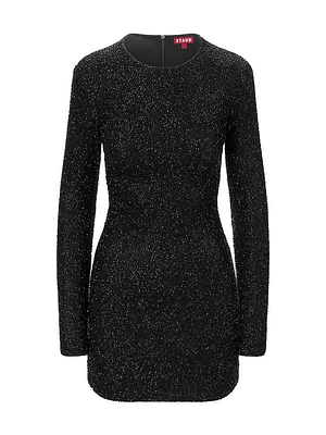 Paradise Embellished Long-Sleeve Minidress