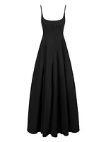 Joy Cotton-Blend Scoopneck Maxi Dress