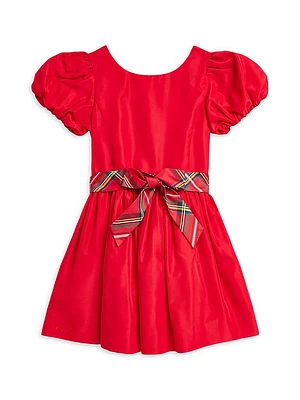 Little Girl's & Girl's Puff-Sleeve Dress