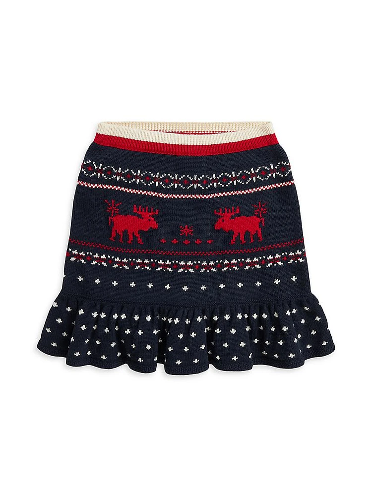 Little Girl's & Girl's Fair Isle Knit Skirt