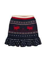 Little Girl's & Girl's Fair Isle Knit Skirt