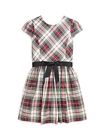 Little Girl's & Girl's Plaid Taffeta Dress