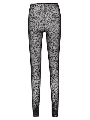 Crystalline Silk Lace Leggings
