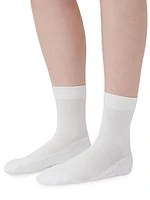 Mid Cut Length Stockings Sneaker Cotton Pique