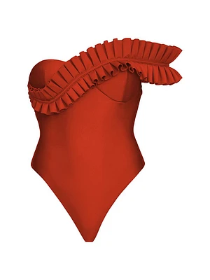 Nisi Pleated Underwire One-Piece Swimsuit