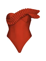 Nisi Pleated Underwire One-Piece Swimsuit