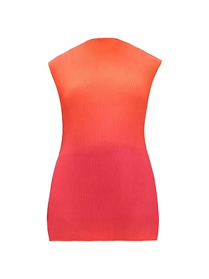 Atti Ombré Plisse Sleeveless Tunic