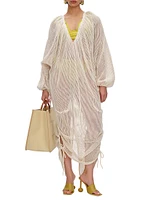 Meta Cotton Mesh V-Neck Maxi Cover-Up